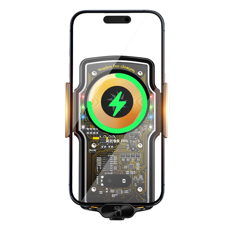 Yipin 2024 New Arrivals 360 Rotation Wireless charger car holder Air Vent Mobile Stand Car Phone Holders For Car Mount