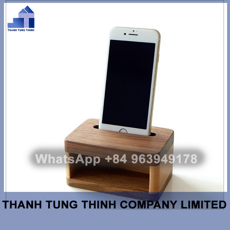 TREND 2024 Vietnamese Wooden Mobile Phone Holder As Friendly Gift contact +84 937545579