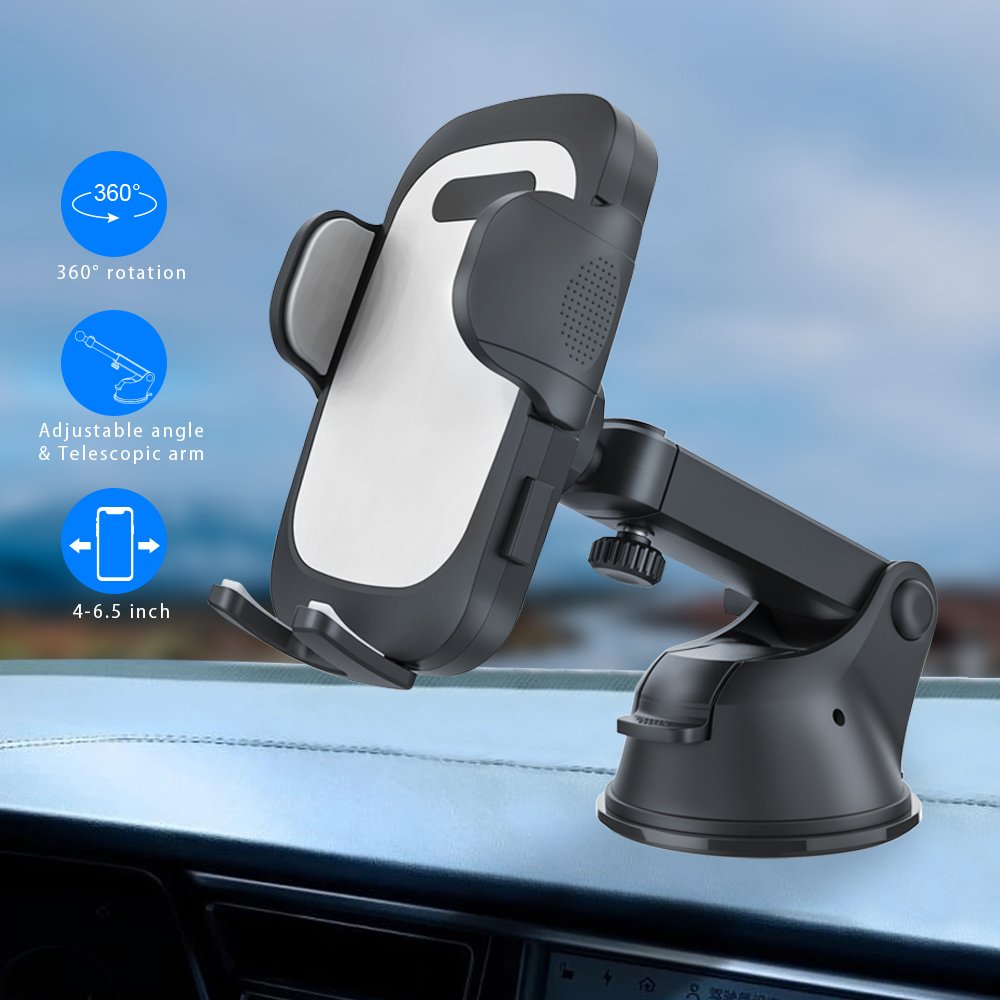 Free Samples Flexible Cell Phone Holder Car Mount Phone Holder Silicone with Auto Clamp Mobile Phone Car Holder