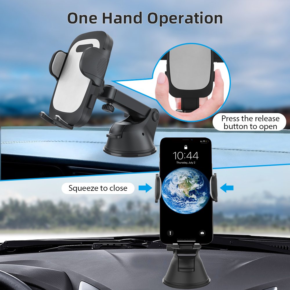 Free Samples Flexible Cell Phone Holder Car Mount Phone Holder Silicone with Auto Clamp Mobile Phone Car Holder
