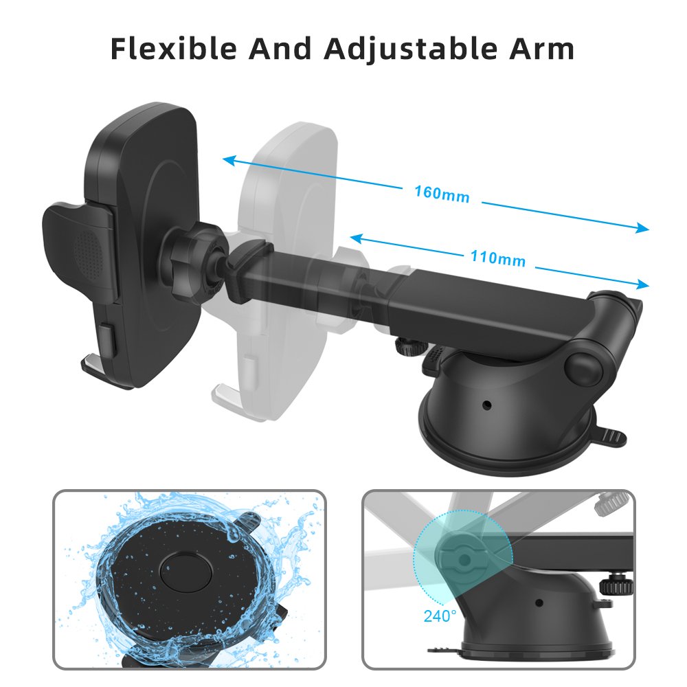 Free Samples Flexible Cell Phone Holder Car Mount Phone Holder Silicone with Auto Clamp Mobile Phone Car Holder