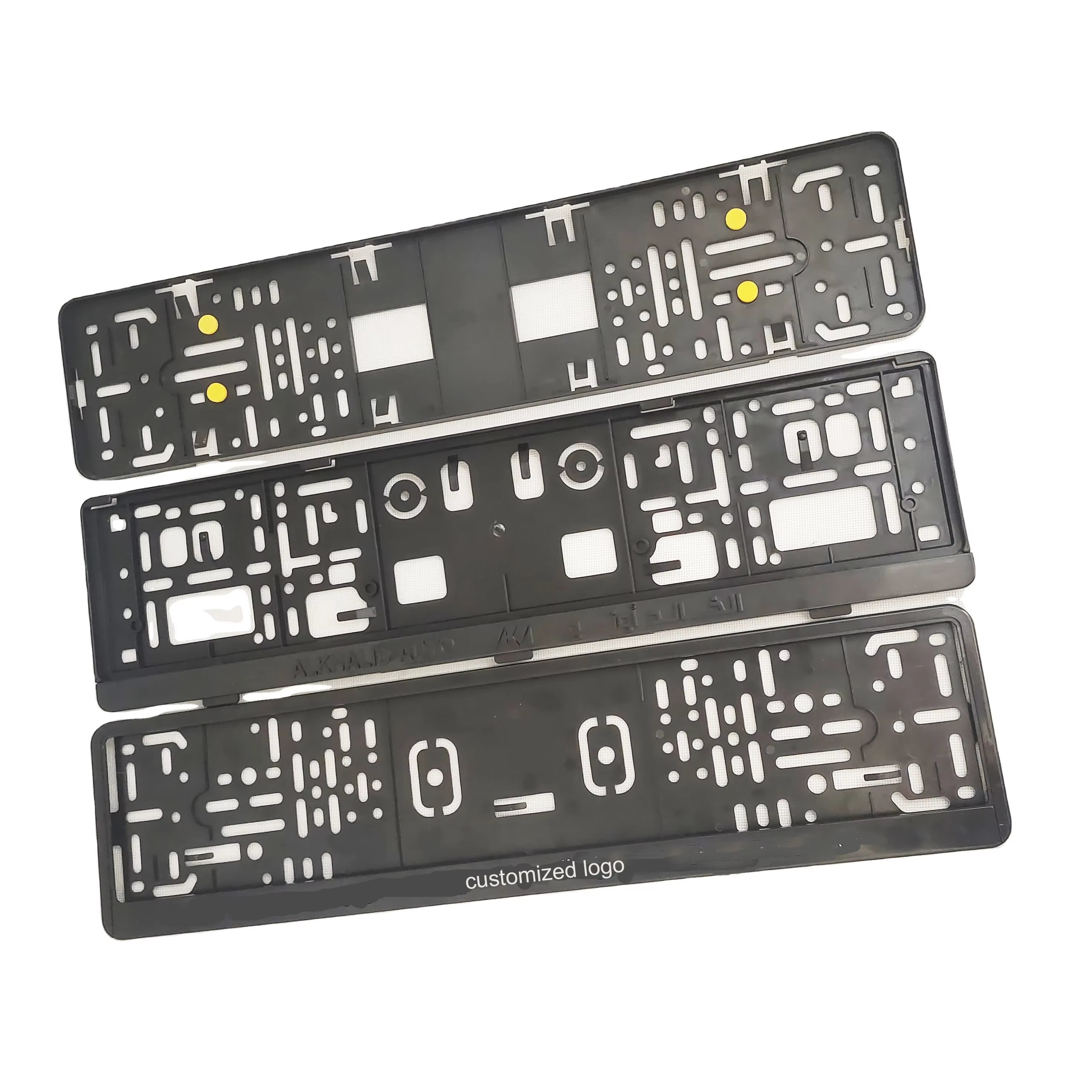 3D Logo 53X12 CM Plastic European license plate frame Euro Car Number Plate Holder Cover Car Licene Plate Frame