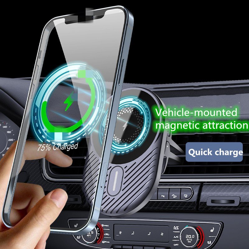 Customization Car Charger C16 Magnetic Head Phone Holder Magnetic Wireless Charger 15w Fast Charging Wireless Car Charger Mount