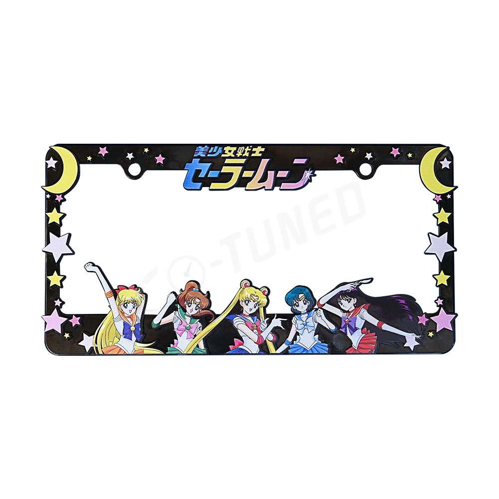 Japanese Anime Culture Custom Logo 3D Acrylic License Plate Frame JDM Cartoon Styl License Holder Number License Plate Universal