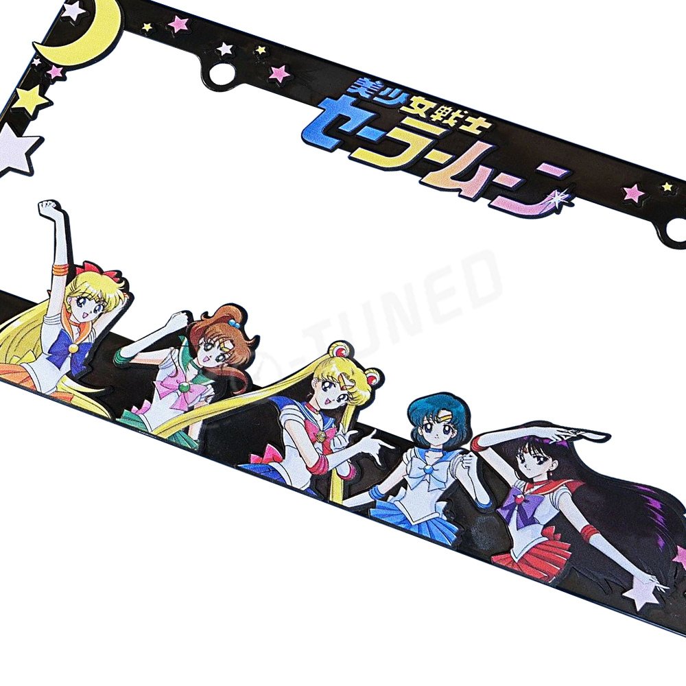 Japanese Anime Culture Custom Logo 3D Acrylic License Plate Frame JDM Cartoon Styl License Holder Number License Plate Universal