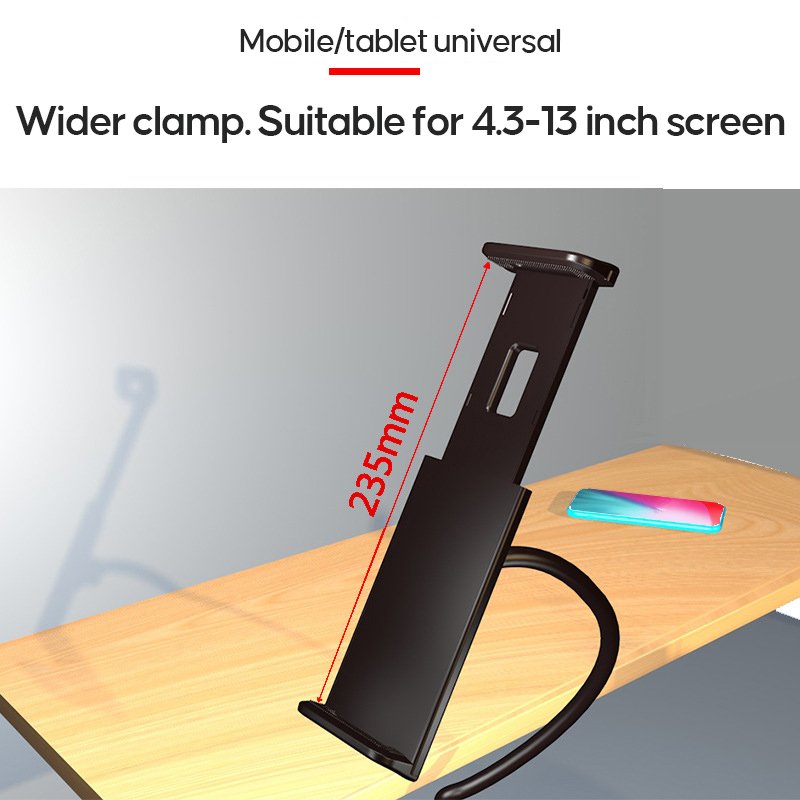 360 Degree Mobile phone Desk holder Adjustable Aluminum alloy thick Tablet Phone Mount Flexible Long Arm Phone Mount