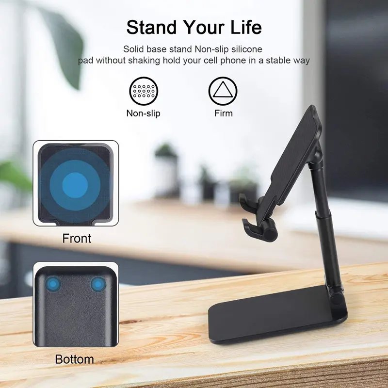 Wholesale Portable Desktop Mobile Phone Holder Cheap Stand For Iphone Ipad Adjustable Tablet Foldable Table Phone Bracket Holder