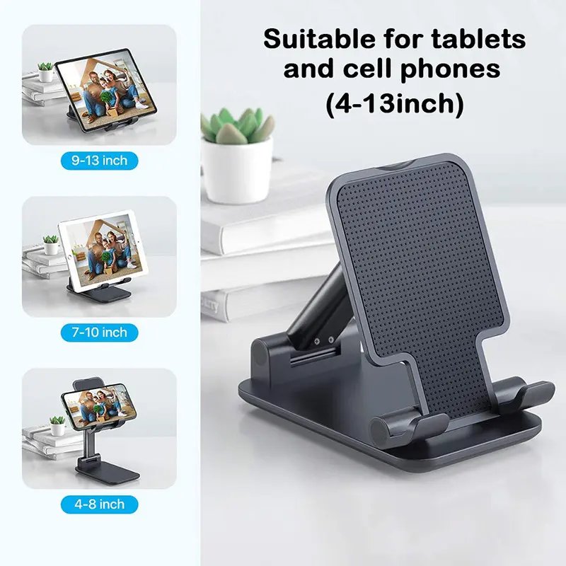 Wholesale Portable Desktop Mobile Phone Holder Cheap Stand For Iphone Ipad Adjustable Tablet Foldable Table Phone Bracket Holder