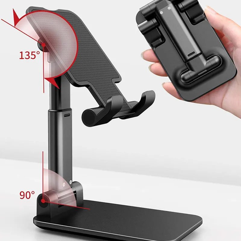 Wholesale Portable Desktop Mobile Phone Holder Cheap Stand For Iphone Ipad Adjustable Tablet Foldable Table Phone Bracket Holder
