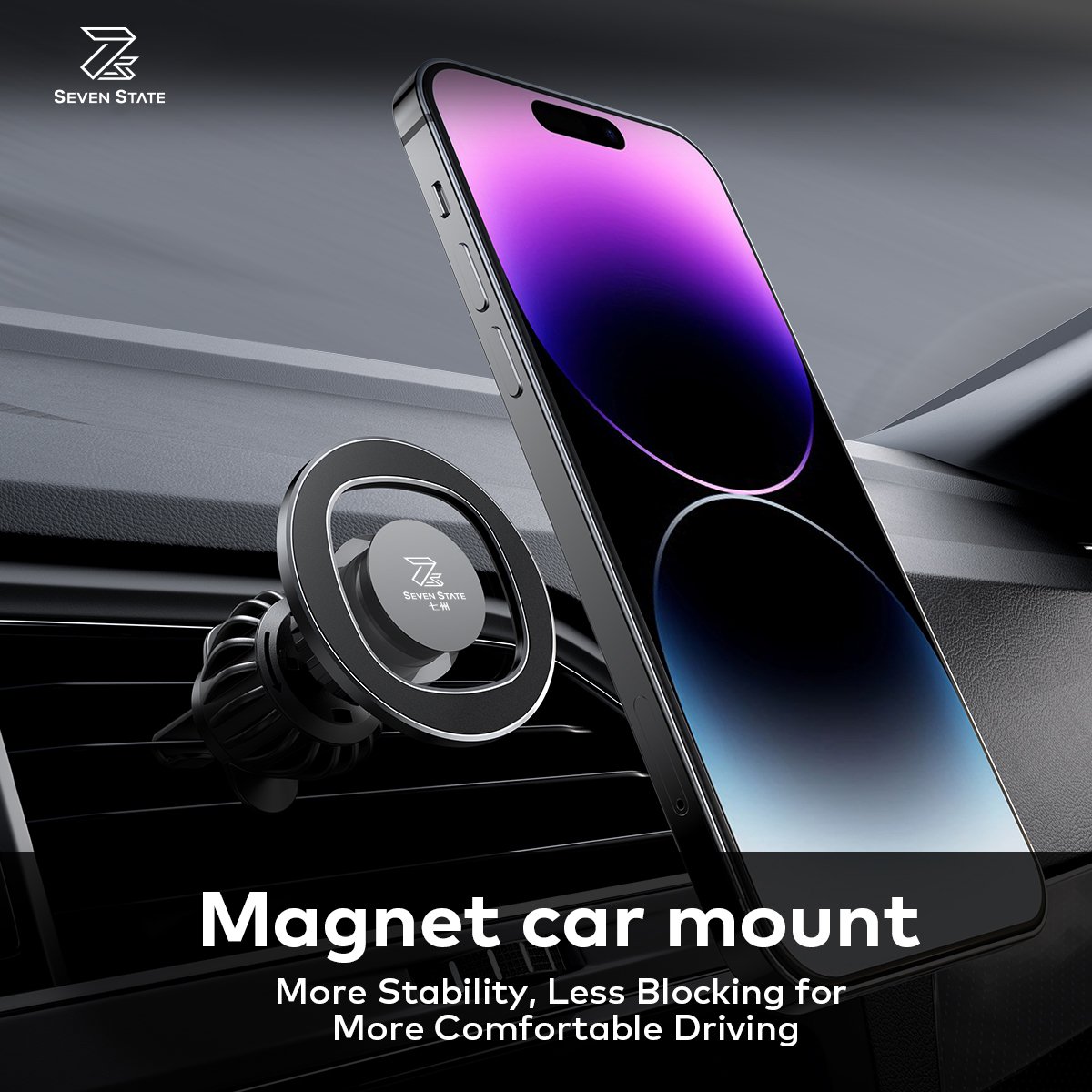 Car Magnetic Phone Holder,Super Strong Magnet Car Mount,Car Phone Holder Universal in Car Air Vent /Dashboard/Windshie