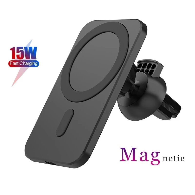 Magnet Adsorb 15w Magnetic Wireless Chargers Car Air Vent Stand Phone Holder Mini Fast Charging Station For iPhone 14 12 13 Mini