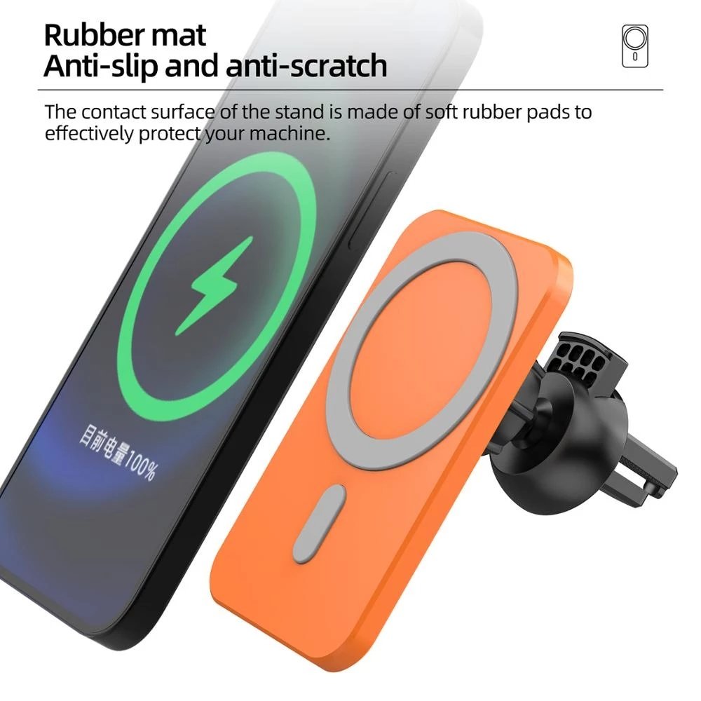 Magnet Adsorb 15w Magnetic Wireless Chargers Car Air Vent Stand Phone Holder Mini Fast Charging Station For iPhone 14 12 13 Mini