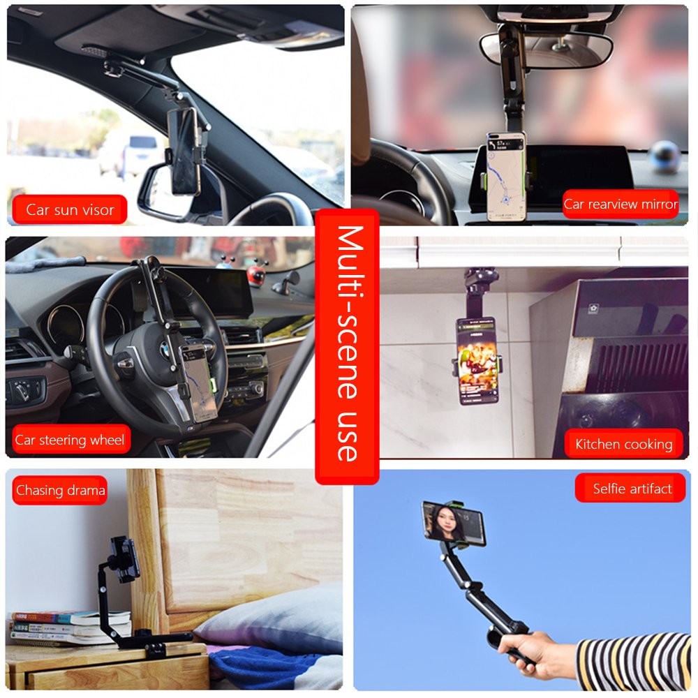 Kitchen Shockproof Stable Bracket Cell Phone Gopro Pad Mount Excavator Sun Visor Large Off-road Car Truck Mobile Phone Holder