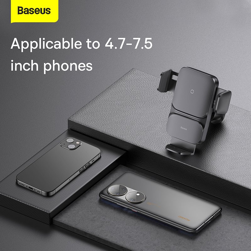 Baseus QI 15W Wisdom Auto Alignment Car Mount Wireless Charging Phone Holder