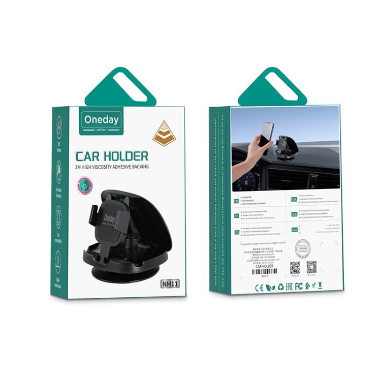 China Factory Oneday NH11 Invisible Paste car holder Flexible 2 in 1 Windshield Air Ven Mobile Phone Holder