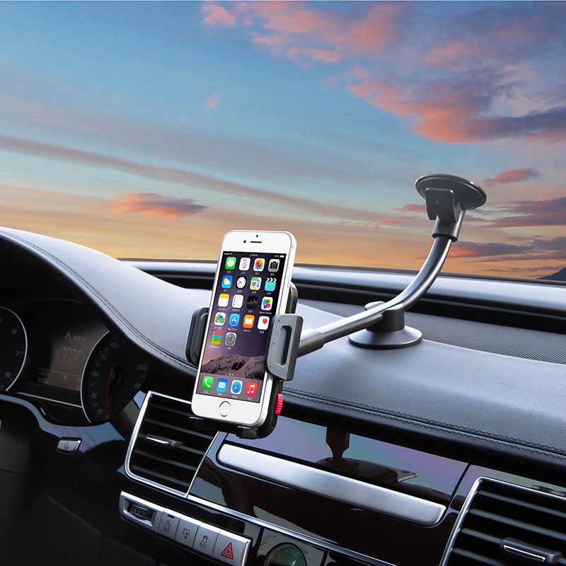 UPERGO Universal Gooseneck Car Mobile Phone Holder 3.5-6" Long Arm Mount Phone Holder For Car