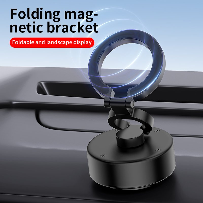 New Arrival Foldable 2 Side Strong Vacuum Magnet Phone Bracket Universal Glass Car Holder 360 Degree Rotation Double Suction Cup