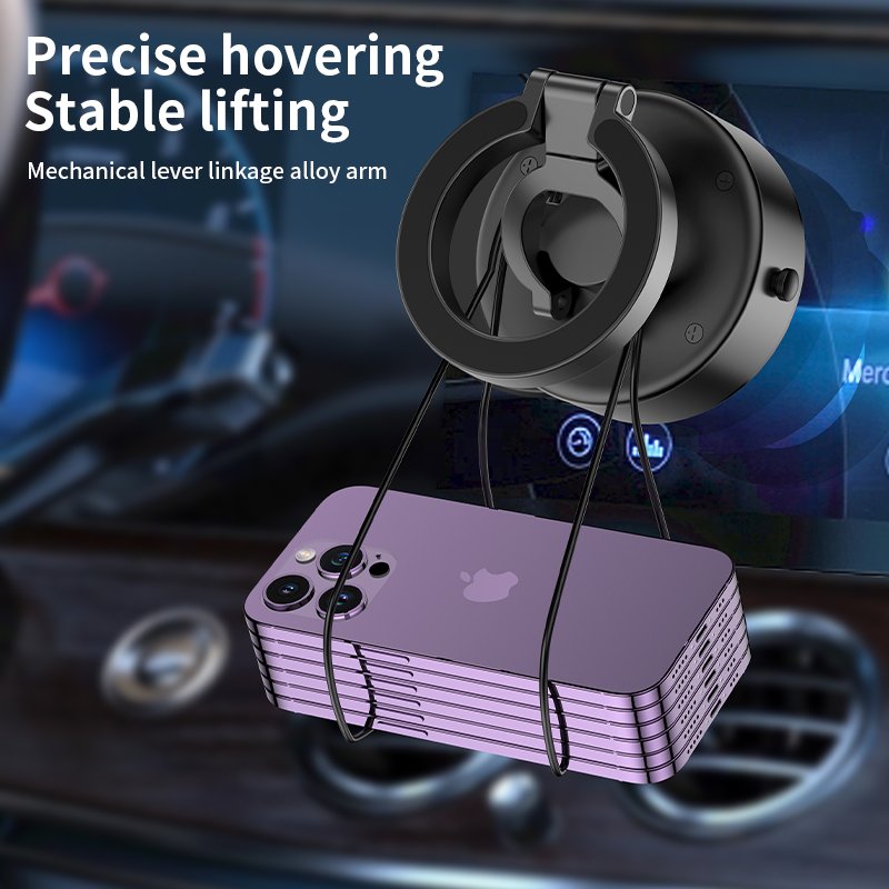New Arrival Foldable 2 Side Strong Vacuum Magnet Phone Bracket Universal Glass Car Holder 360 Degree Rotation Double Suction Cup