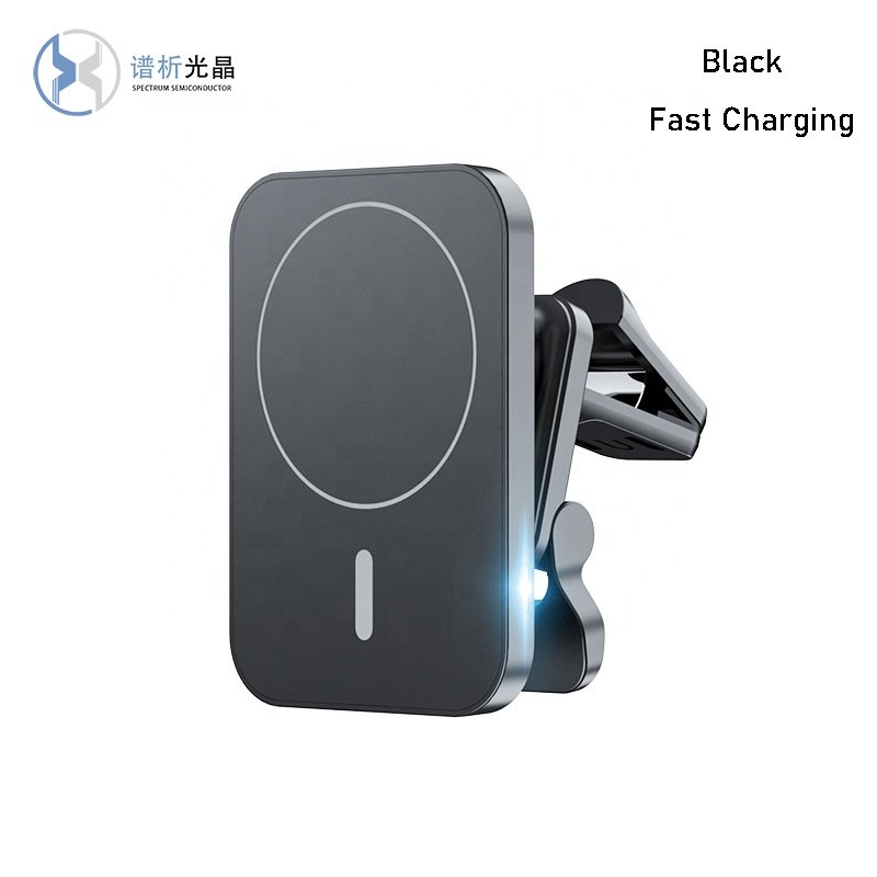 Retractable Electric Portable Wireless Car Phone Holder Battery Phone Magnetic Wireless Charger Adapter 15W Super Fast Charging