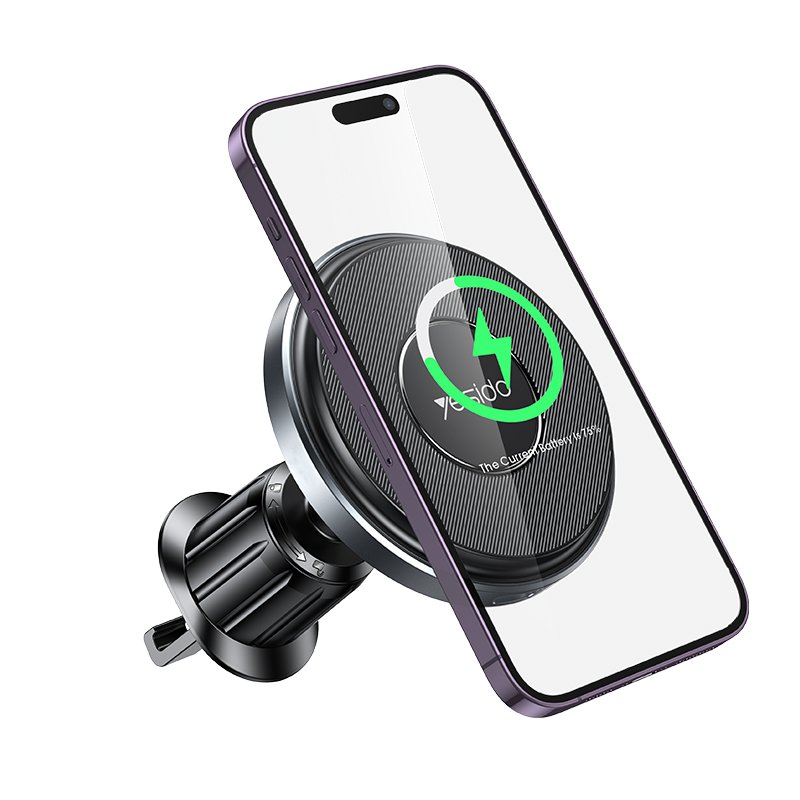 C190 Yesido Newest 15W Magnet wireless fast charging Auto-Clamping Car Mount Air Vent Phone Holder