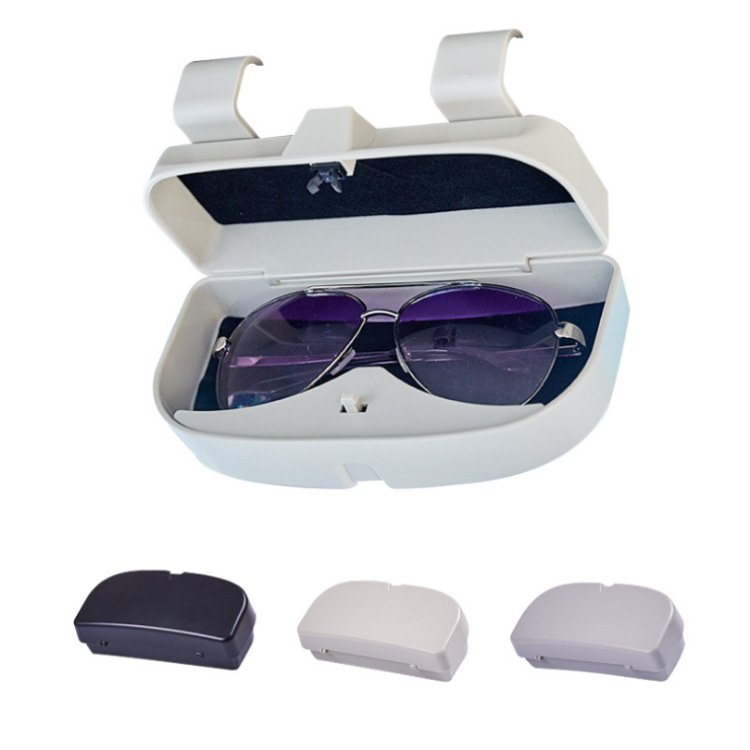 Car Sun Visor Glasses Case Holder Clip, Eye Sunglasses Organizer box