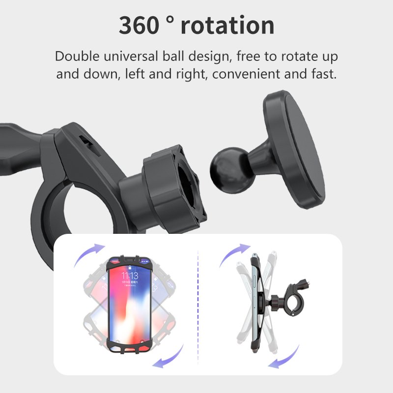 Smartphone Bike Mount Bicycle Phone Holder Handlebar Phone Clip Magnetic Cellphone Mount for Smartphone