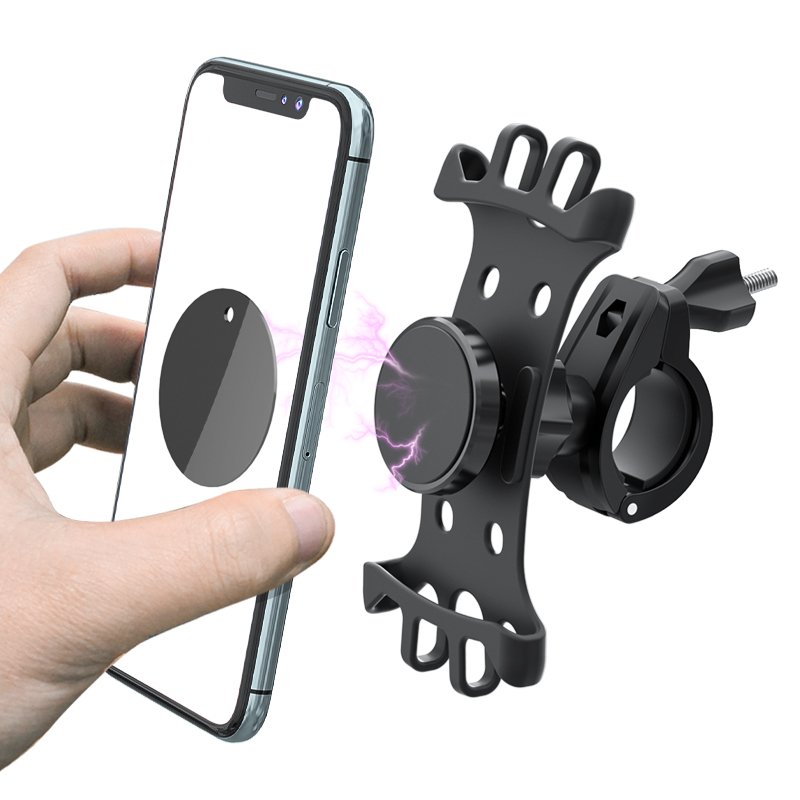 Smartphone Bike Mount Bicycle Phone Holder Handlebar Phone Clip Magnetic Cellphone Mount for Smartphone
