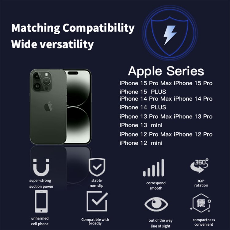 15W Wireless Charger Magnetic Wireless Charger Wireless Charger Stand for Car Holder