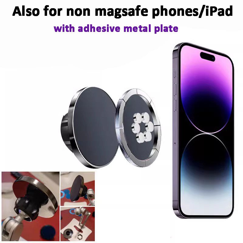 Real Strong Magnet Phone Holder 17mm Ball Socket Magnetic Adapter Mount for Magsafe Phones Car Holder