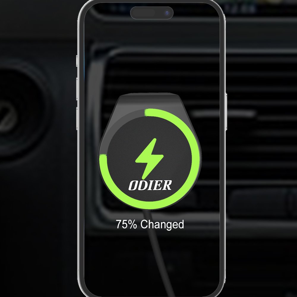 ODIER Magnet Holder Charging Function Magnetic Auto Phone Holder Magnetic Car Holder