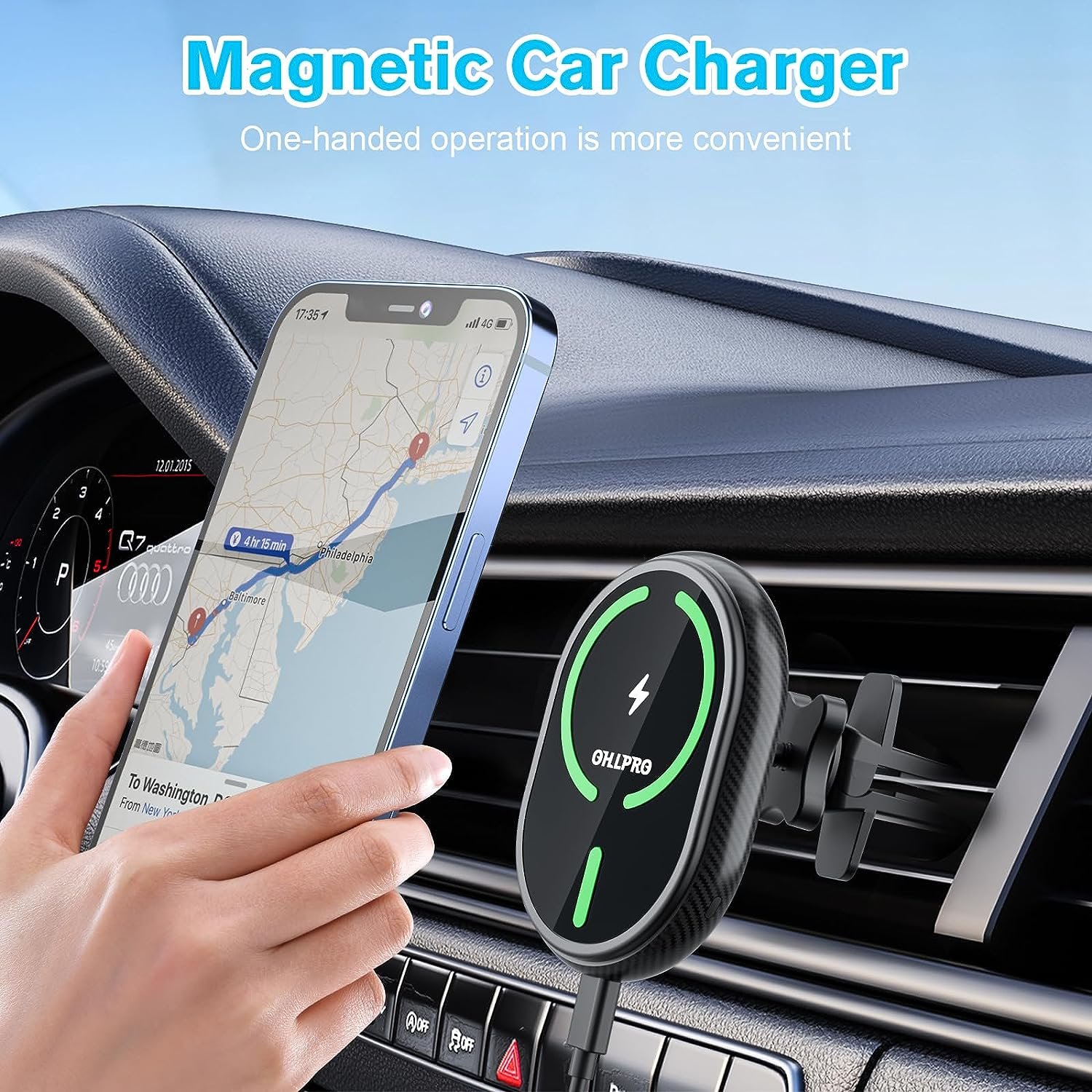 factory price 5W/7W/10W/15W wireless car Charger ce Magnetic Wireless charger for iphone