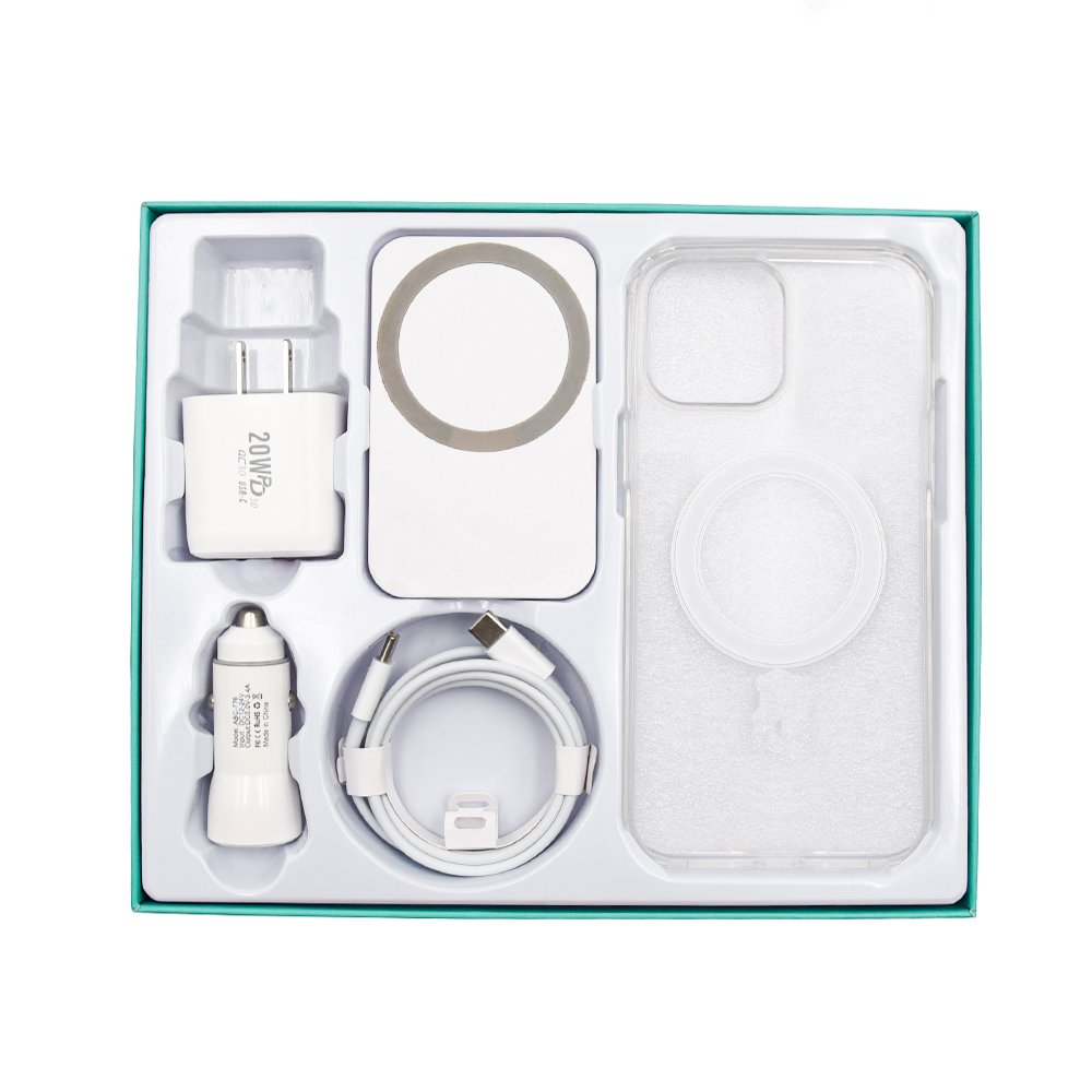 5 in 1 suit Magnetic Suction Charger 20W PD Fast Charger for Phone 15 1413 12 for EU UK US plug gift box style