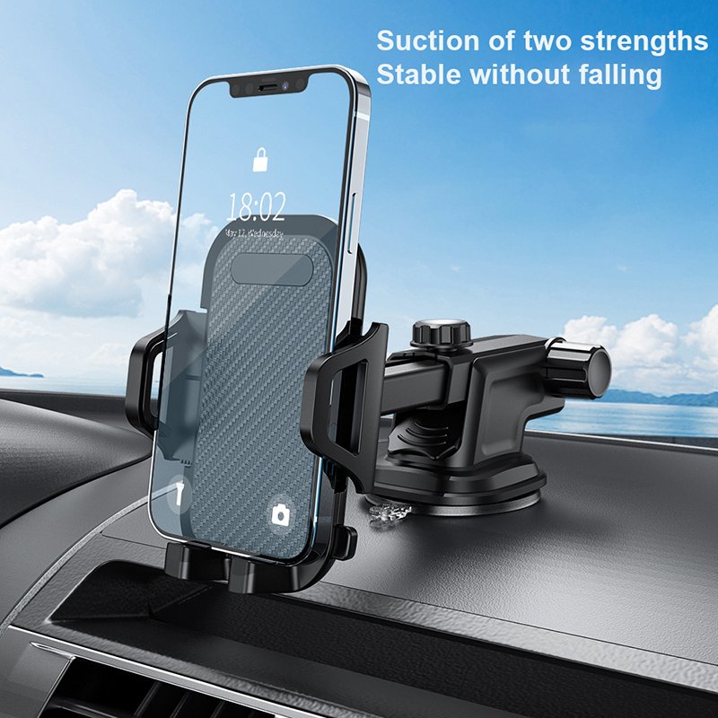 360 Degree 2 In 1 Sticky Vent Rotatable And Retractable Long Arms Strong Suction Flexible Car Phone Holder Dashboard Mount