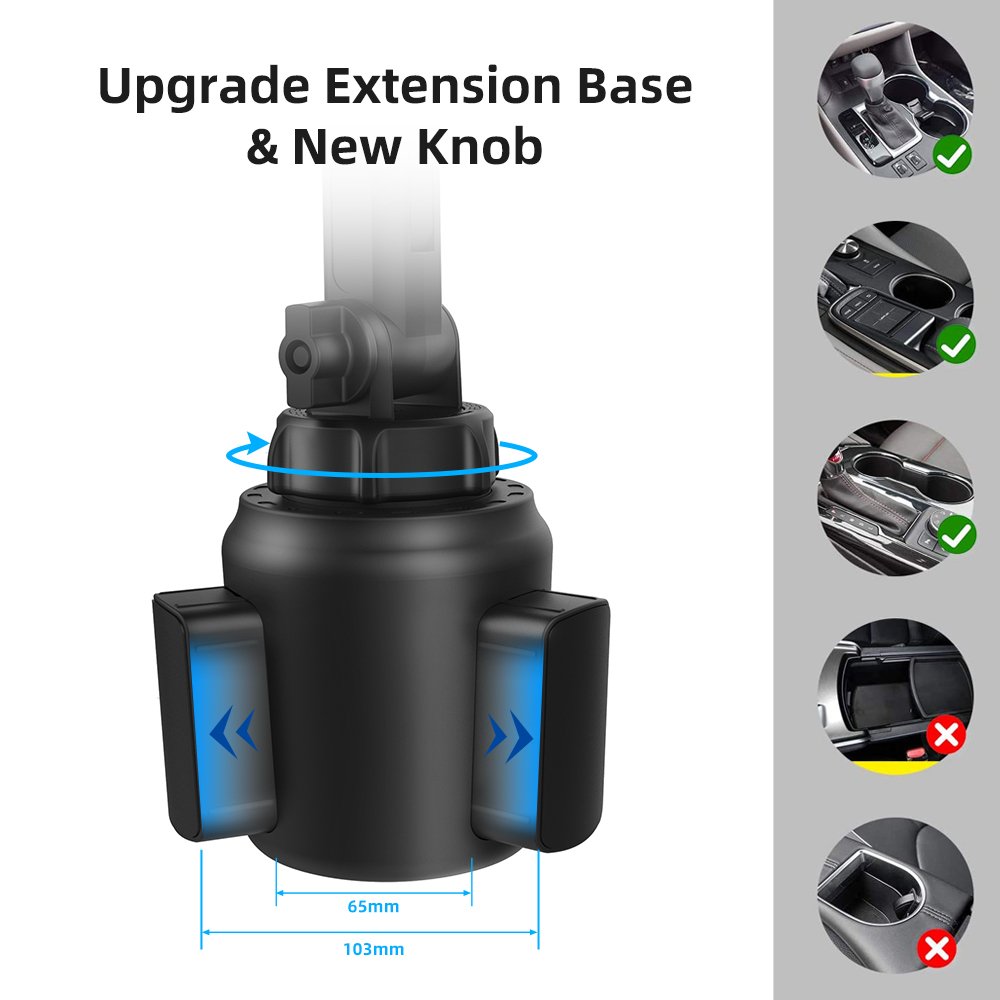 Best sale Universal Car Styling Cup Holder 360 Angle Adjustable Flexible And Long Telescopic Arm Smart Car Phone Mount