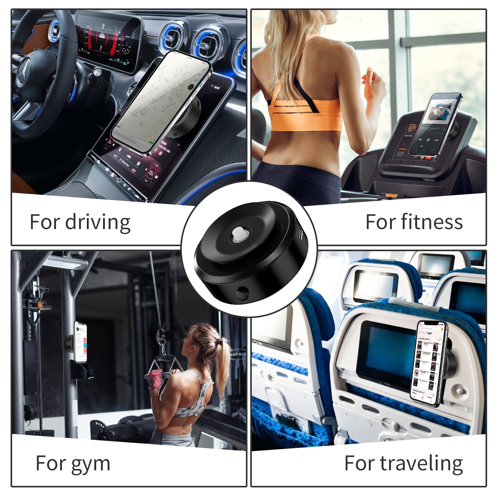 Black Technology Phone Car Holder Mobile Phone Holders Newest Stable Magnetic Glass Vacuum Adsorption Portable Phone Stand