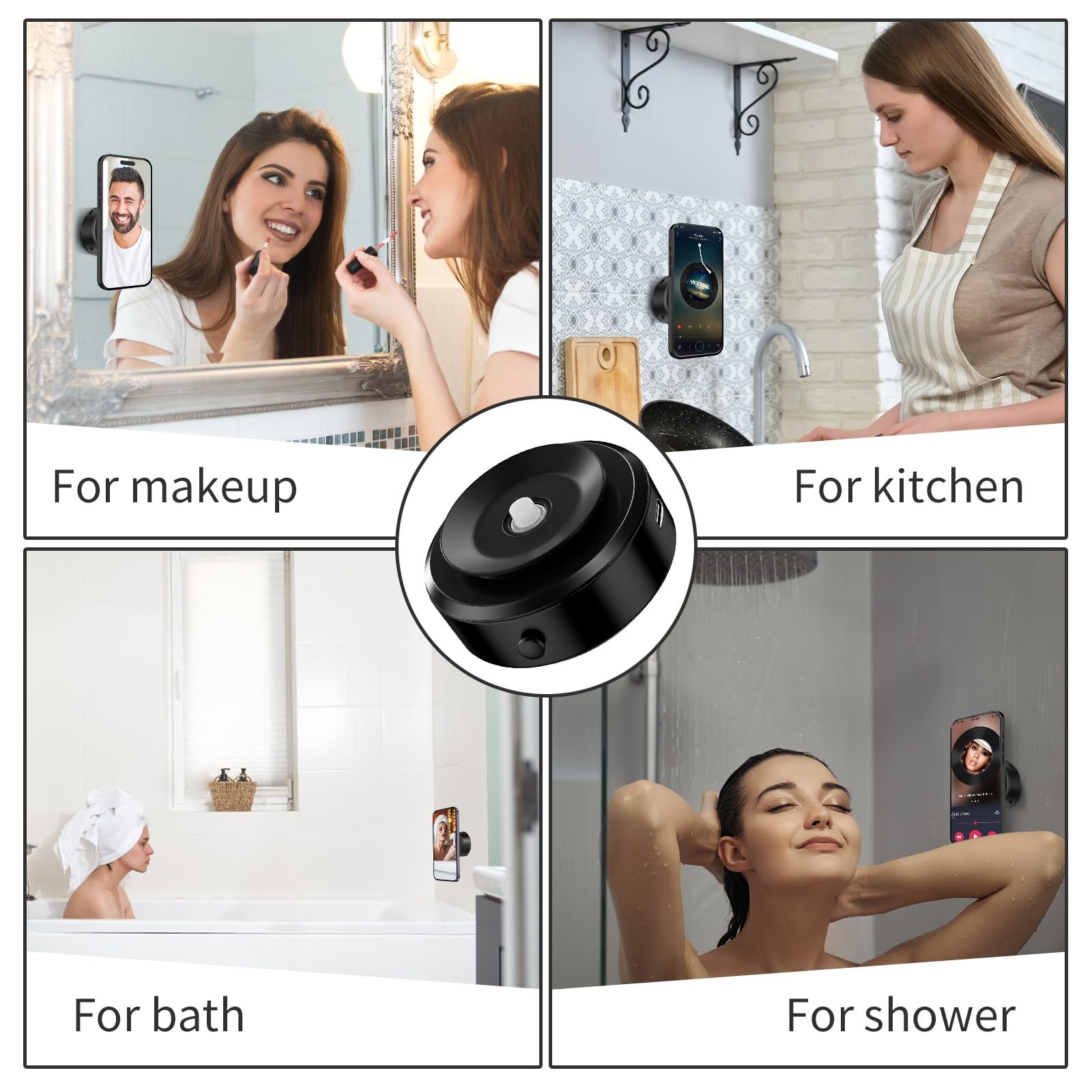 Black Technology Phone Car Holder Mobile Phone Holders Newest Stable Magnetic Glass Vacuum Adsorption Portable Phone Stand