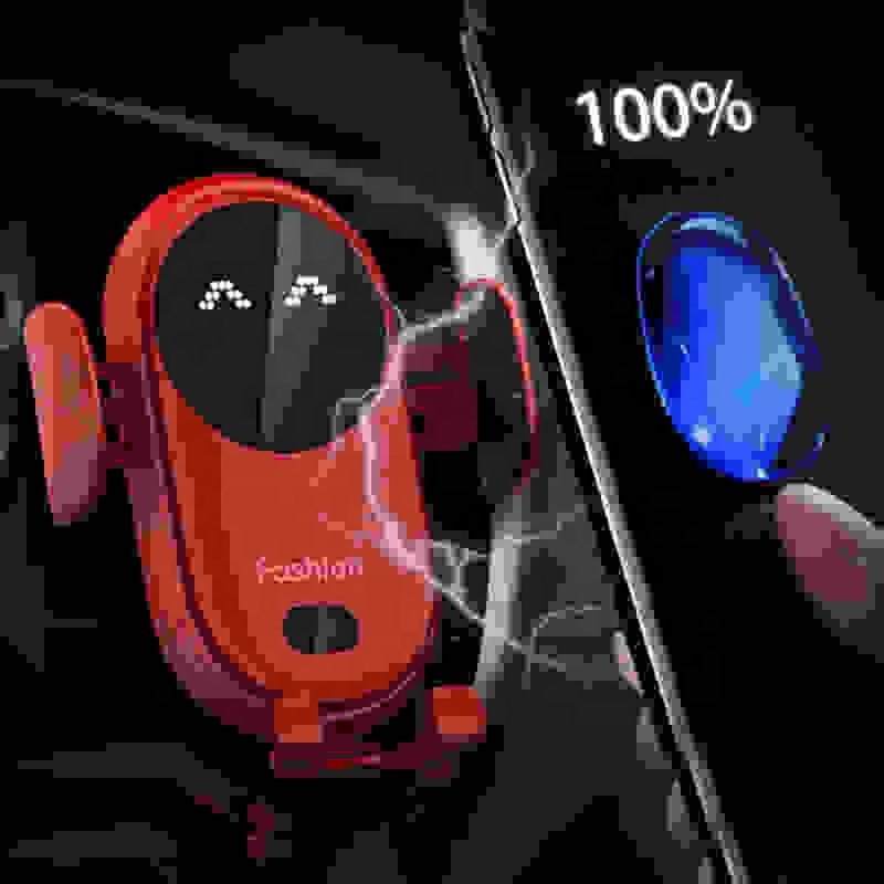2024 Popular Smart Infrared Automatic Induction Mobile Phone Holder Car Charging Base Wireless Charger Car Holder Charger