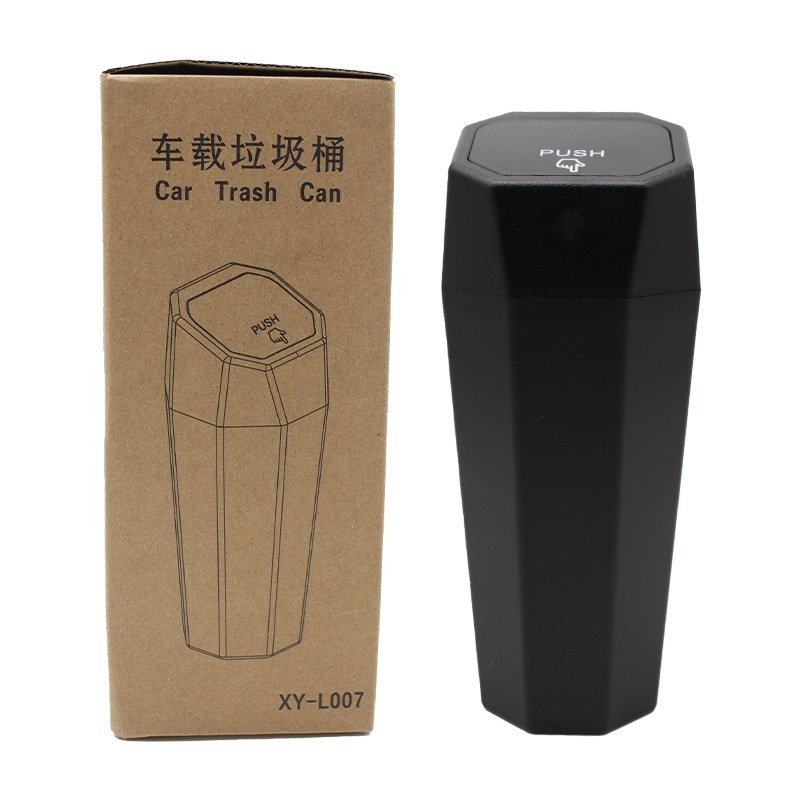 Creative car garbage can door seat backrest environmental ABS material garbage can bucket with lid garbage dust box ashtray