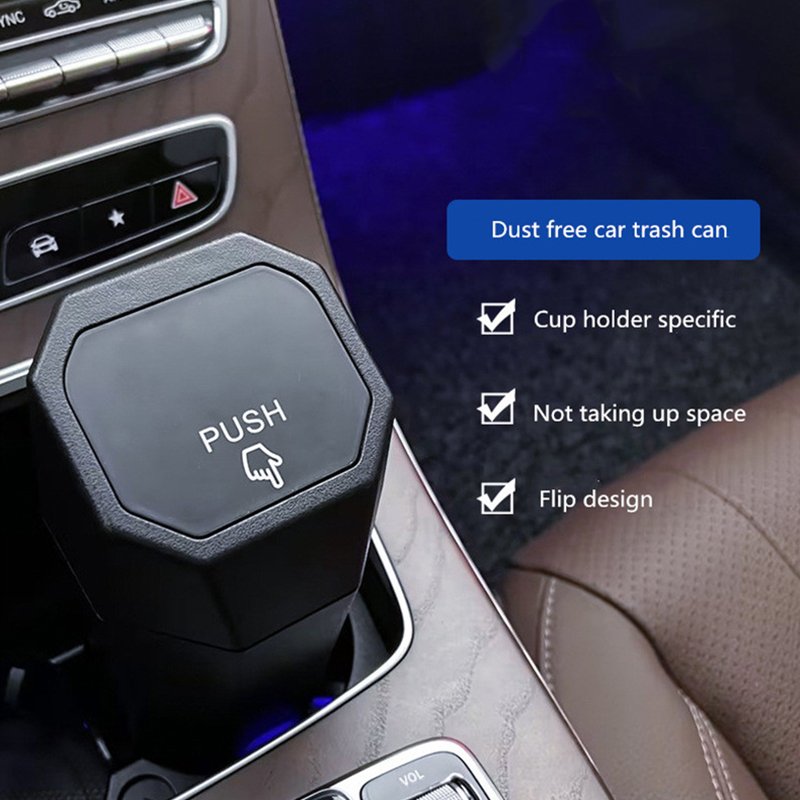 Creative car garbage can door seat backrest environmental ABS material garbage can bucket with lid garbage dust box ashtray