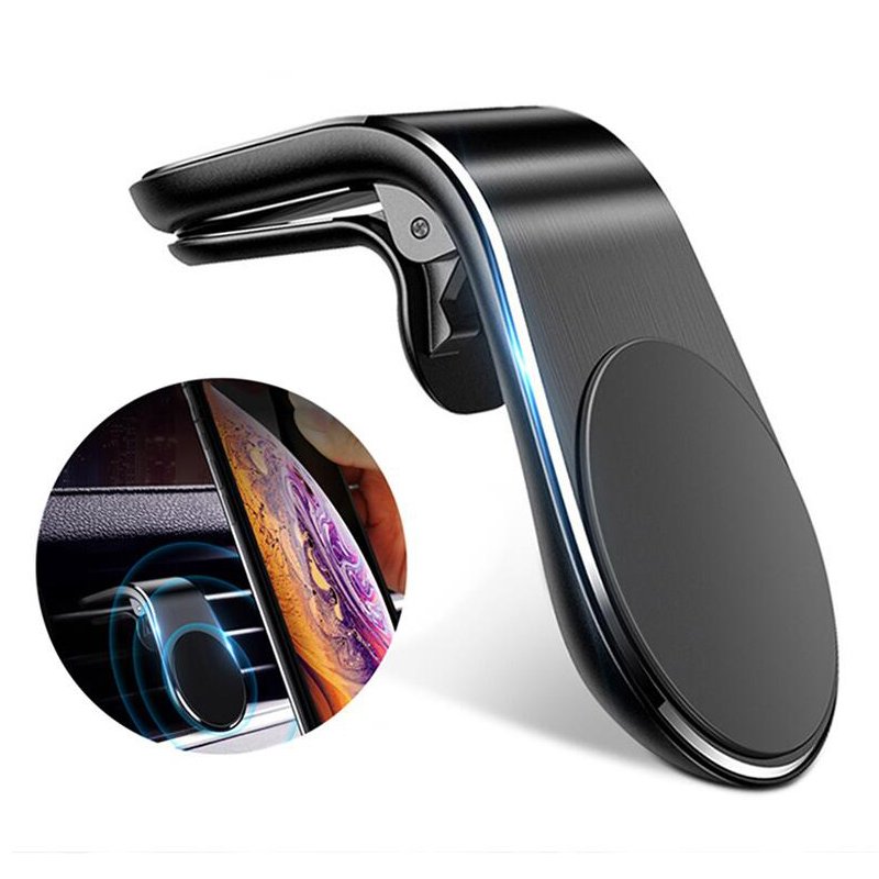 Wholesale L Type Strong Magnetic Car Phone Holder for iPhone 15 14, Car Air Vent Magnetic Car Mount Phone Holder
