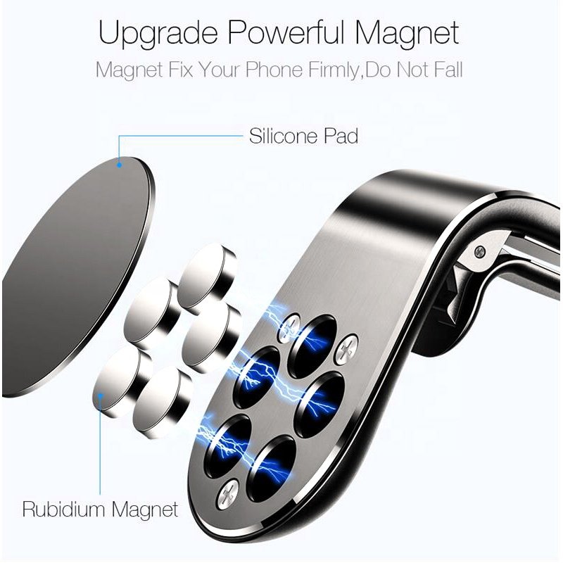 Wholesale L Type Strong Magnetic Car Phone Holder for iPhone 15 14, Car Air Vent Magnetic Car Mount Phone Holder