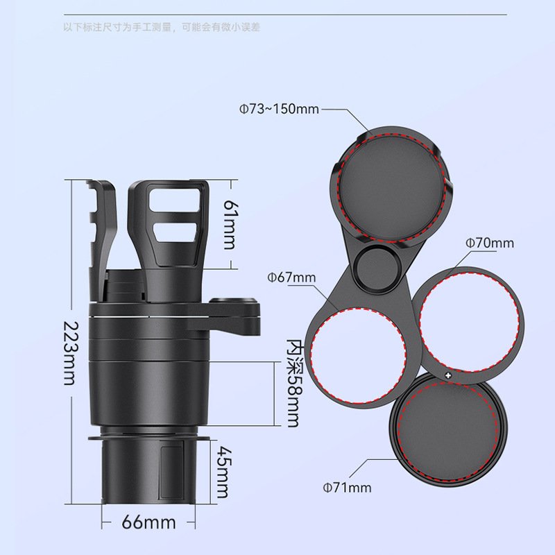 Rotatable Car Cup Holder Expander Tray Expandable Car Cup Holder Adjustable Car Cup Holder