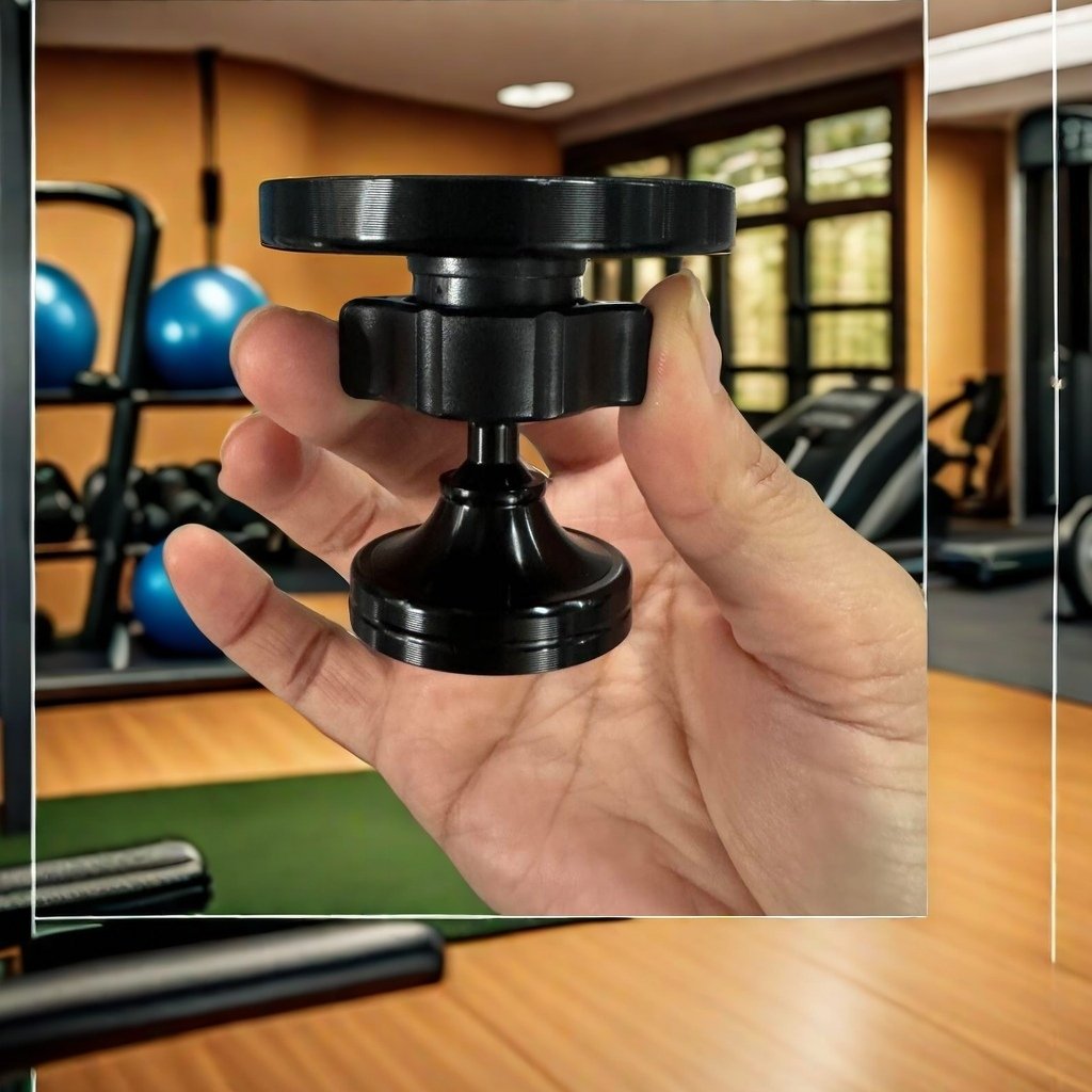 360 Rotation Gym Metal Rack Universal Dual Magnetic Mobile Phone Stand Holder With Double Side Magnet For Sport Gym Rack