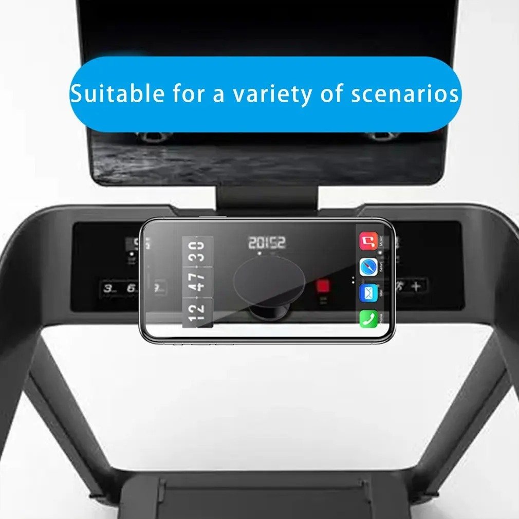 Aluminum Alloy Car Mobile Phone Stand Double N52 Magnetic Gym Spinning Bike Treadmill Lazy Stand Magnetic Base Holder