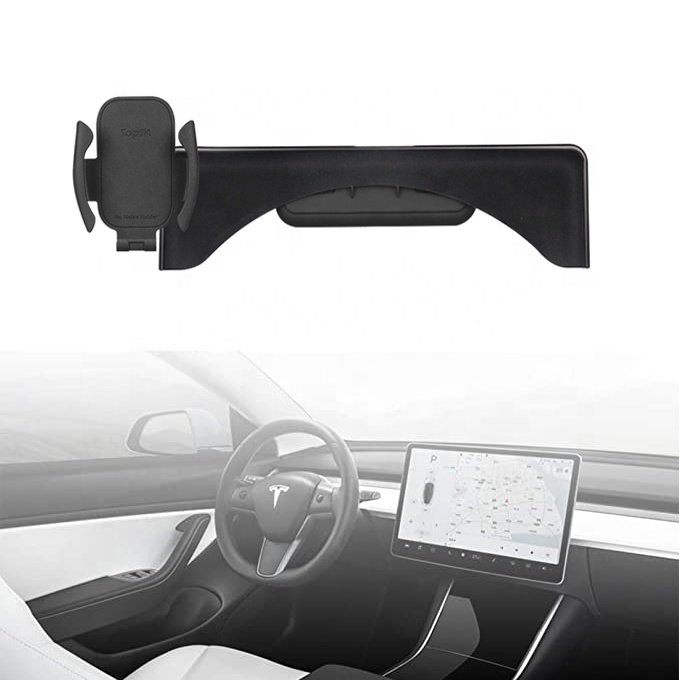 Car Cellphone Mount for Tesla Model 3/Y Safety Cell Phone Holder Stand with Sunglass Holder fit Tesla Interior Accessories