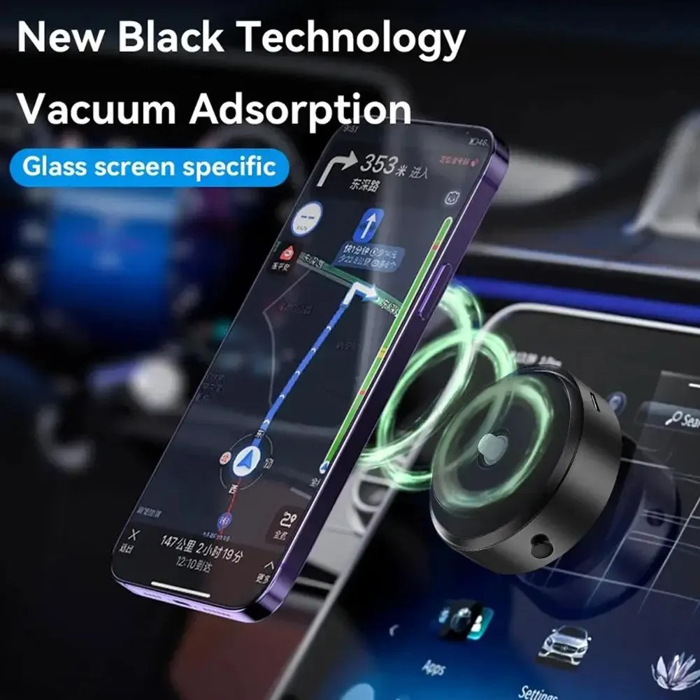Magnetic Car Phone Mount with Powerful Suction Cup - Stable & Secure Cell Phone Holder for Driving