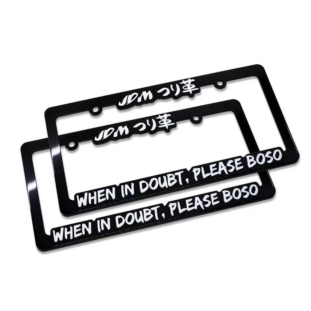 Custom Logo eco-friendly Reusable Waterproof Easy Install Car Plate Holder License Plate Frame With Car Plate Cover