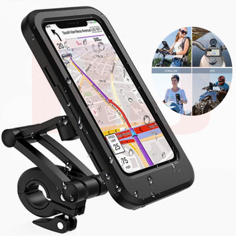 Waterproof Touch Screen Windproof Mobile Phone Bag Fietsenrek Motorcycle Bicycle Bike Handle Holderbracket Stand ckooka