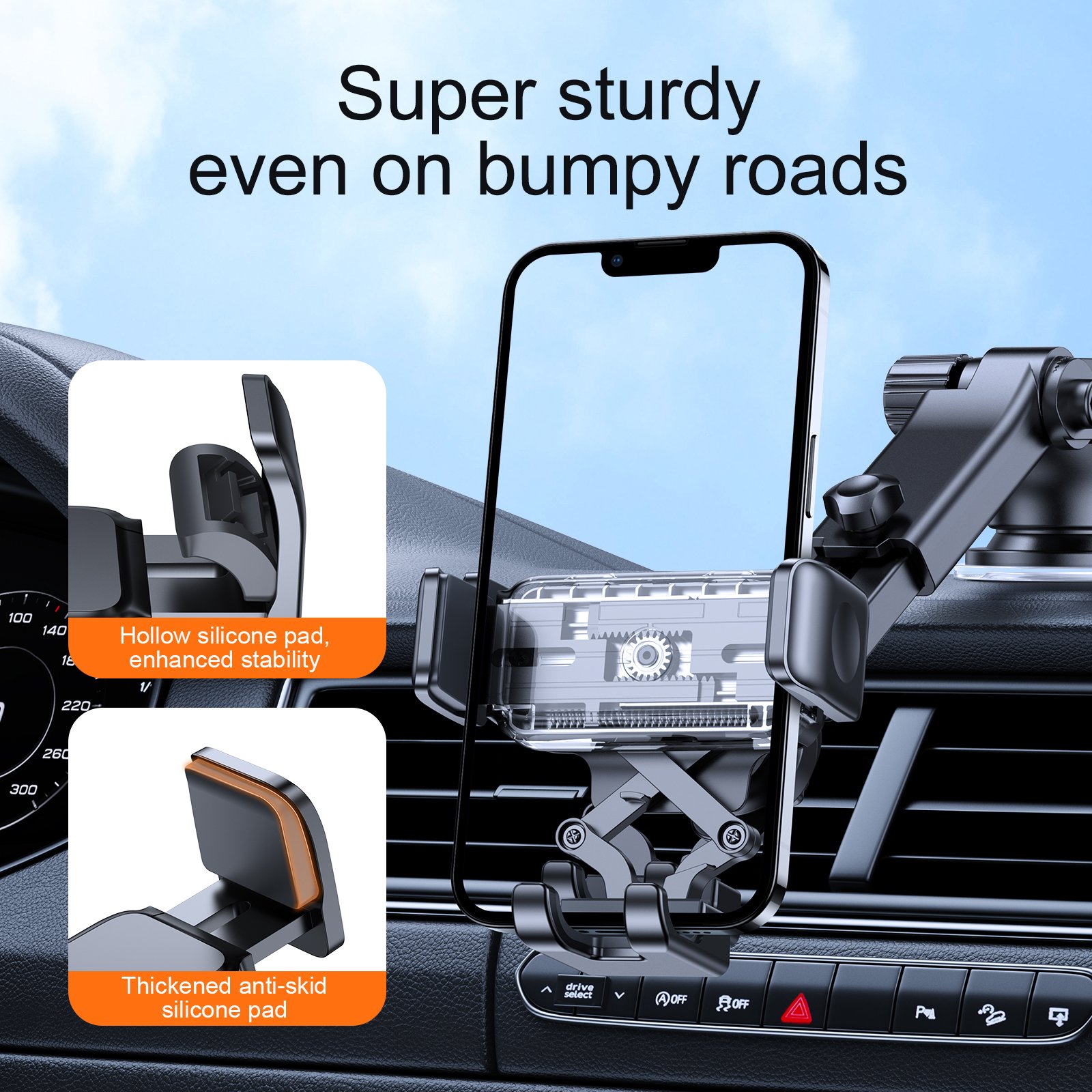 JOYROOM Gravity Mechanical Dashboard Windshield Suction Cup Soporte Para Telefono Telefoon Houder Phone Mount Stand Car Holder