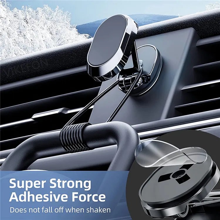New Design 360 degree aluminum alloy car dashboard magnetic phone mount holder Portable folding magnetic Car Phone Holder